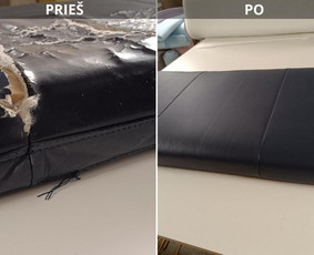 Restauravimas - Mink&scaron;tų baldų pervilkimas. Kiti gaminiai is odos ir gobeleno - 4