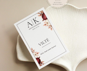 Stalo kortelių gamyba - Vestuvių kvietimai, palinkėjimų knygos, spauda - 4