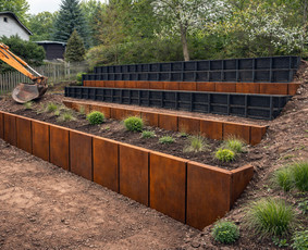 Perdangų betonavimas - Atraminiu sieneliu, lauko laiptų ,ir pamatu - 2