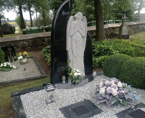 Paminklai kapams, antkapiai - Paminklai, meni&scaron;ki antkapiai, granito plok&scaron;tės - 2
