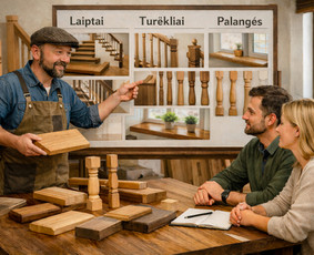 Staliaus darbai: laiptai, turėklai, palangės, durys, grindys / Ramūnas P. / Darbų pavyzdys ID 4221561