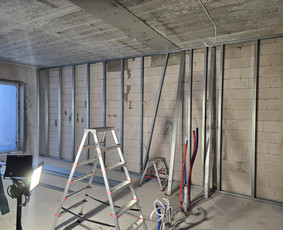 Gipso kartono montavimas - Apdaila &bdquo;iki raktų&ldquo; Namo statyba nuo pamatų iki raktų - 4