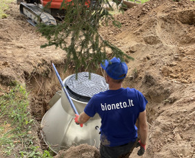 Žemės kasimas, lyginimas - Nuotekų valymo įrenginiai UAB Bioneto - 3