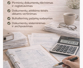 Pirminių apskaitos dokumentų tvarkymas - Buhalterinės paslaugos - Klaipėda - 1