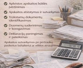 Apleistos buhalterijos tvarkymas - Buhalterinės paslaugos - Klaipėda, bei nuotoliniu būdu - 1