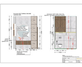 Vonios baldų projektavimas/Vizualizacijos/Plytelių išklotinės