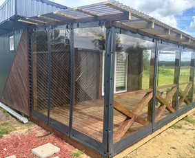 Tentai, tentų gamyba - Skaidrūs tentai terasoms ir pavėsinėms. - 1