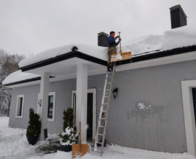 Buitinės paslaugos - Sniego valymas nuo stogo, sniego kasimas kieme - 4