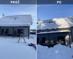 Sniego kasimas nuo stogų Žemaitijoje / VRM Solutions / Darbų pavyzdys ID 4235030