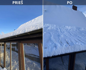 Sniego valymas nuo stogų - Sniego kasimas nuo stogų Žemaitijoje - 4
