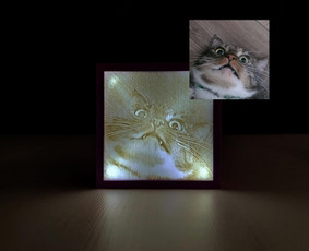 Interjeras, baldai - &Scaron;viečiantis nuotraukų rėmelis su 3D nuotrauka - 3