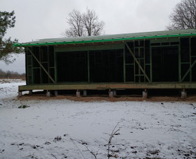 Statybos, apdaila - Karkasinių modulinių pastatų statyba. - 1