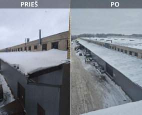 Sniego valymas - Sniego valymas nuo stogų - 2