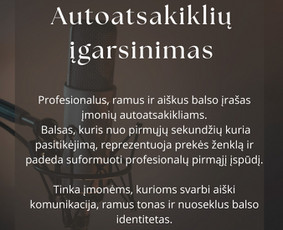 Reklamos paslaugos - Profesionalus reklamų įgarsinimas - Voice Over - 2