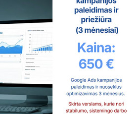 Interneto svetainių administratoriai - Google/ Meta Ads kampanijos & Seo paruo&scaron;imas mažam verslui - 3