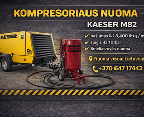 Statybos, apdaila - Oro Kompresorius, mobilaus dyzelinio kompresoriaus nuoma - 1