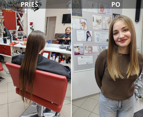 Grožio paslaugos - Viri&scaron;ki kirpimai, moterų kirpimai, dažymu technikos, sruoge, - 2