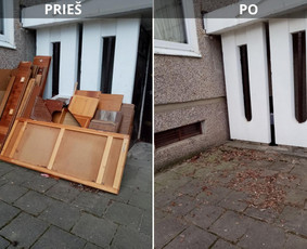Spintos išvežimas (2x2m) iš lauko