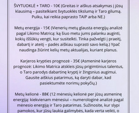 Kitos kategorijos - Taro būrimai, Likimo Matrica, Numerologija - 4
