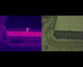 Statybos, apdaila - Termovizinės, naktinės drono nuotraukos. - 4