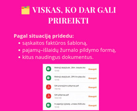Konsultacijos mokesčių klausimais - Individualios veiklos konsultacijos/seminarai/deklaracijos - 2