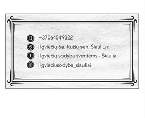 Sodybos nuoma šventėms Šiauliuose / Ilgviečių sodyba / Darbų pavyzdys ID 4255079