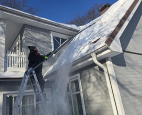 Sniego valymas - Sniego valymas nuo stogų - 1