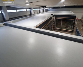 Plokščių Stogų Dengimas Pvc, Epdm ir bitumine Danga / Tvirti stogai / Darbų pavyzdys ID 4257235