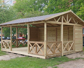 Statybos darbai - Pavėsinės - medinės pavėsinės - 4