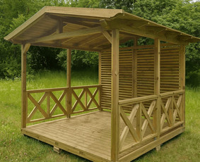 Statybos darbai - Pavėsinės - medinės pavėsinės - 3