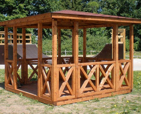 Statybos darbai - Pavėsinės - medinės pavėsinės - 2