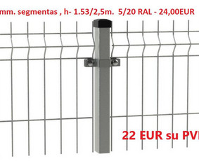 Tvoros, vartai, montavimas - Akcija! 5mm. Segmentas, h- 1.53 - 22.00eur - 1