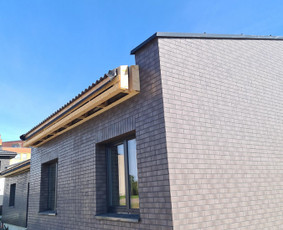 Statybos darbai - Klijuojame klinkerį, fasado darbai. Vidaus apdaila - 3