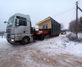 Krovinių pervežimas - Modulinių namų transportavimas ,Nameliu gabenimas - 3