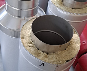 Kaminai, kaminų įdėklai, valymas - Pristatomi kaminai, kaminų indėklai, skardos lankstiniai. - 3