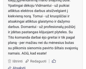Elektros instaliacijos įrengimas ir remontas / Vidmantas S. / Darbų pavyzdys ID 4261043