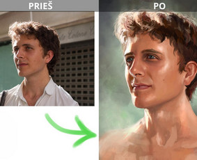 Iliustruotojai - Realistinis portretas &ndash; unikali dovana i&scaron; nuotraukos - 1