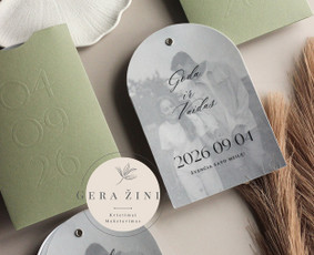 Vestuvių, &scaron;venčių dekoravimas - Vestuvių kvietimai, palinkėjimų knygos, spauda - 1