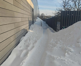 Sniego valymas - Sniego valymas nuo stogų rankiniu budu - 3