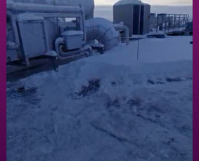 Sniego valymas - Sniego valymas nuo stogų rankiniu budu - 1