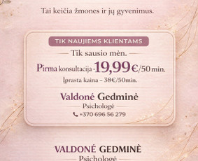 Psichologai, psichoterapeutai - Psichologinis konsultavimas. Nuotoliu ir gyvai. - 1