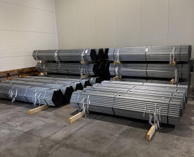 Statybinių medžiagų gamintojai - Apvalūs cinkuoti tvoros stulpai 38mm-gera kaina - 3