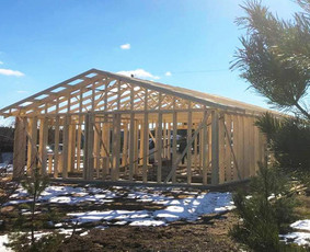 Statybos, apdaila - 78m2 namas &ndash; 4070 Eur + PVM. Supjautas Karkasas - 3