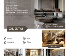 Statybos darbai - Kokybi&scaron;ki glaistymo ir dažymo darbai. - 2