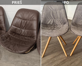 Baldų restauravimas, remontas - Mink&scaron;tų baldų pervilkimas, kiti darbai su oda ir gobelenu - 3