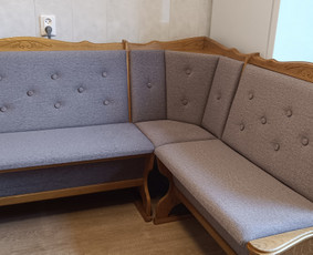 Baldų pervilkimas - Mink&scaron;tų baldų pervilkimas, kiti darbai su oda ir gobelenu - 4