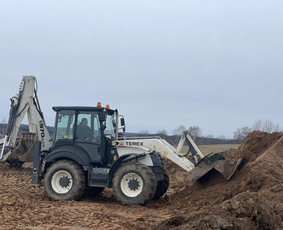 Statybos, apdaila - Ratinio ekskavatoriaus Račiok nuoma.polių gręžimas - 1