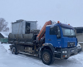 Smulkių krovinių pervežimas Lietuvoje - Fiskaro paslaugos, savivartis su kranu griebtuvais - 4