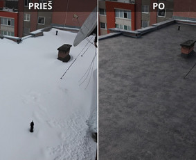 Varveklių ir ledo nuėmimas Sniego valymas nuo stogo / K. Tarvydas / Darbų pavyzdys ID 4274199