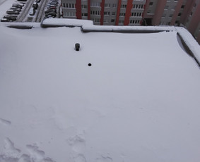 Varveklių ir ledo nuėmimas Sniego valymas nuo stogo / K. Tarvydas / Darbų pavyzdys ID 4274245